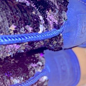 RESALE - 💙REFLECTIVE SEQUIN SILVER/BLUE UGGS 💙